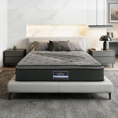 Giselle Bedding Alanya King Mattress 34cm, Euro Top Pocket Spring, Bamboo Charcoal Cover