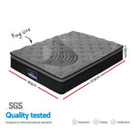 Giselle Bedding King mattress, 34cm Euro Top with bamboo charcoal cover, plush Euro Top padding
