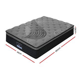 Giselle Bedding 34cm Mattress 9 Zone Latex Foam Queen - Front View