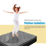 Giselle Bedding 34cm Mattress 9 Zone Latex Foam Queen - Rear View