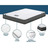 Giselle Bedding 16cm Mattress Tight Top King Single - Top-Down View