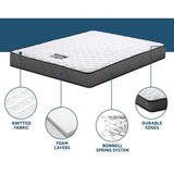 Giselle Bedding 21cm Mattress Pillow Top Double - Top-Down View