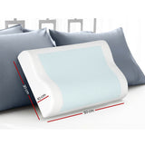 Giselle Bedding Contour Pillow Cool Gel Twin Pack - Top-Down View