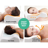 Giselle Bedding Contour Pillow Cool Gel Twin Pack - Rear View
