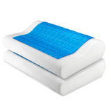 Giselle Bedding Contour Pillow Cool Gel Twin Pack - Low Angle