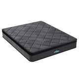 Giselle Bedding Double Mattress 25cm Pocket Spring Latex Euro Top Medium Firm Bed - Top-Down View