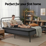 Giselle Bedding Double Mattress 25cm Pocket Spring Latex Euro Top Medium Firm Bed - Low Angle