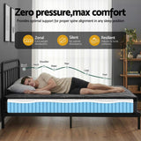 Giselle Bedding Double Mattress 25cm Pocket Spring Latex Euro Top Medium Firm Bed - Extra Image