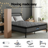 Giselle Bedding Double Mattress 25cm Pocket Spring Latex Euro Top Medium Firm Bed - Extra Image