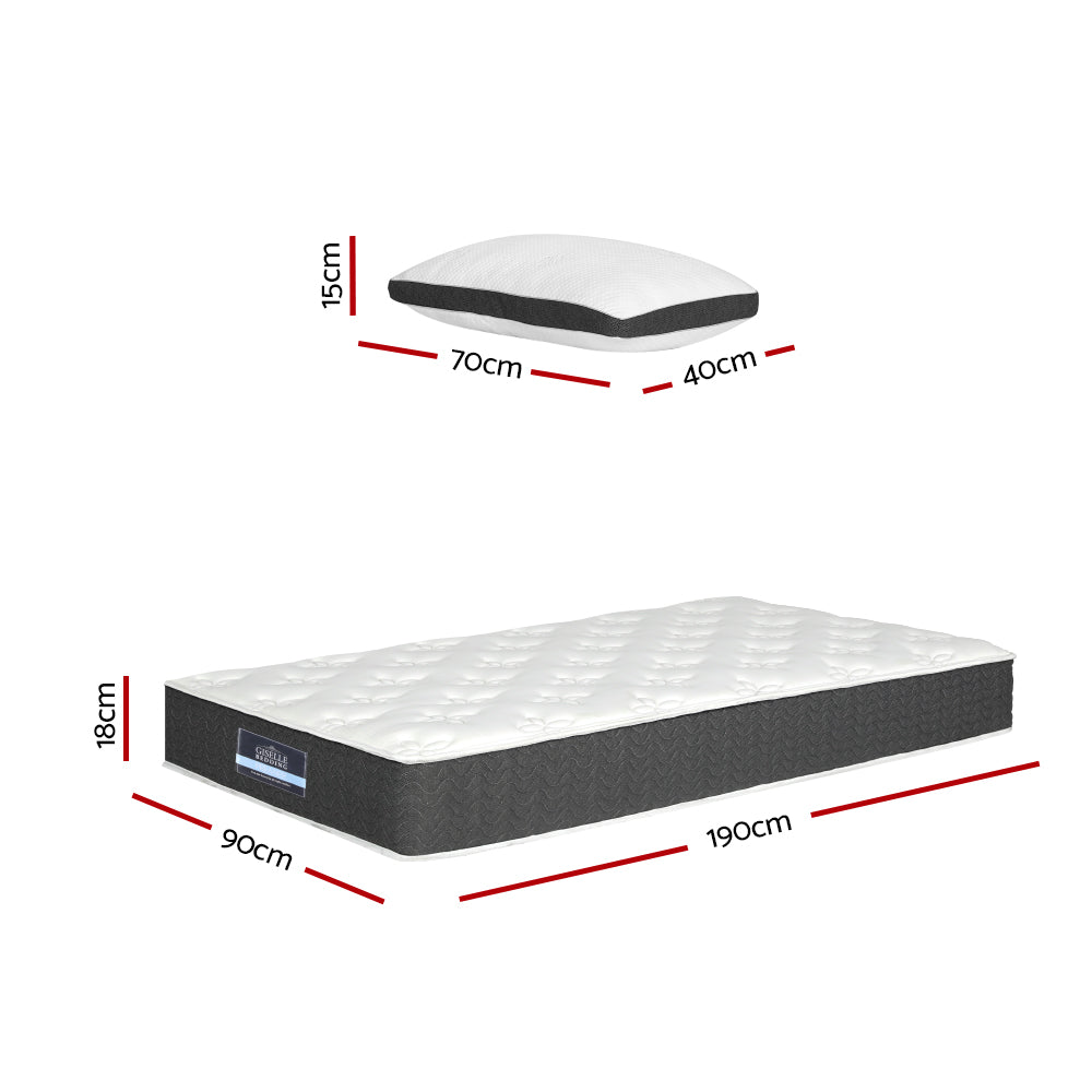 Giselle Bedding 21cm Mattress Pillow Top King Single