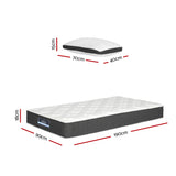 Giselle Bedding 21cm Mattress Pillow Top King Single - Front View