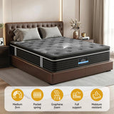 Giselle Bedding 35cm Mattress Graphene Memory Foam Medium Firm Euro Top Mattresses King - 45-Degree Angle