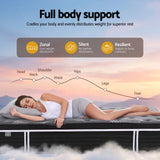 Giselle Bedding 35cm Mattress Graphene Memory Foam Medium Firm Euro Top Mattresses King - Low Angle