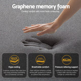 Giselle Bedding 35cm Mattress Graphene Memory Foam Medium Firm Euro Top Mattresses Single