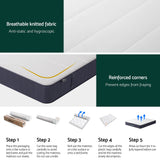26cm Mattress Bed Giselle King Single - Rear View