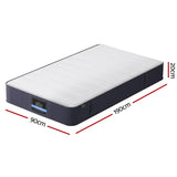 20cm Giselle Mattress Single Bed Pocket Spring Mattresses - Front View