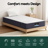 20cm Giselle Mattress Single Bed Pocket Spring Mattresses - Top-Down View