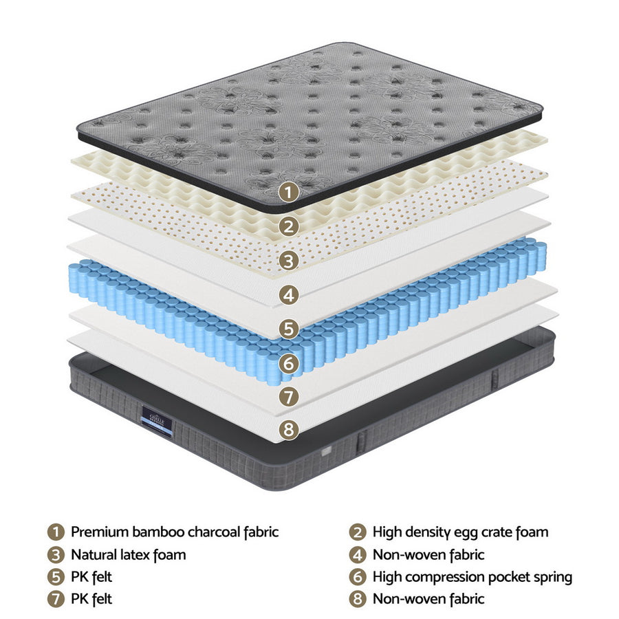 26cm Giselle Mattress King Latex Foam Mattresses