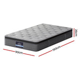 26cm Giselle Mattress Single Latex Foam Mattresses - Front View