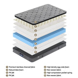 26cm Giselle Mattress Single Latex Foam Mattresses - Top-Down View
