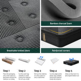 35cm Giselle Mattress King Bed Bamboo Pocket Firm Foam