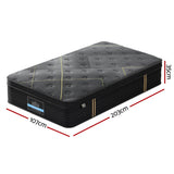 25cm Giselle Mattress Double Bed Pocket Spring Mattresses - Top-Down View