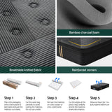 25cm Giselle Mattress Double Bed Pocket Spring Mattresses - Close-Up Angle