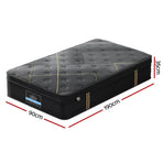 Giselle Bedding 35cm single Euro Top pocket spring mattress in black, Euro Top comfort layer