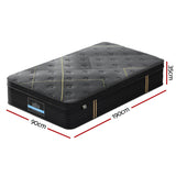35cm Giselle Mattress Single Bed Bamboo Pocket Firm Foam - Front View