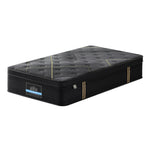 Giselle Bedding 35cm single Euro Top pocket spring mattress in black, bamboo charcoal foam