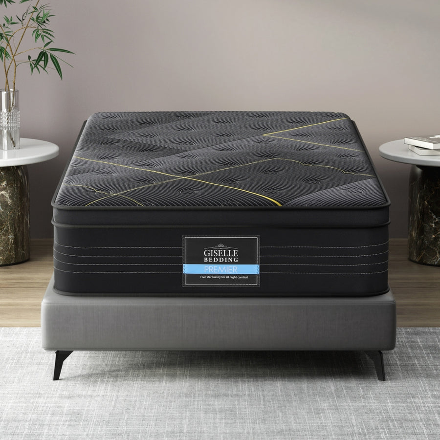 Giselle Bedding 35cm single Euro Top pocket spring mattress in black, image 7