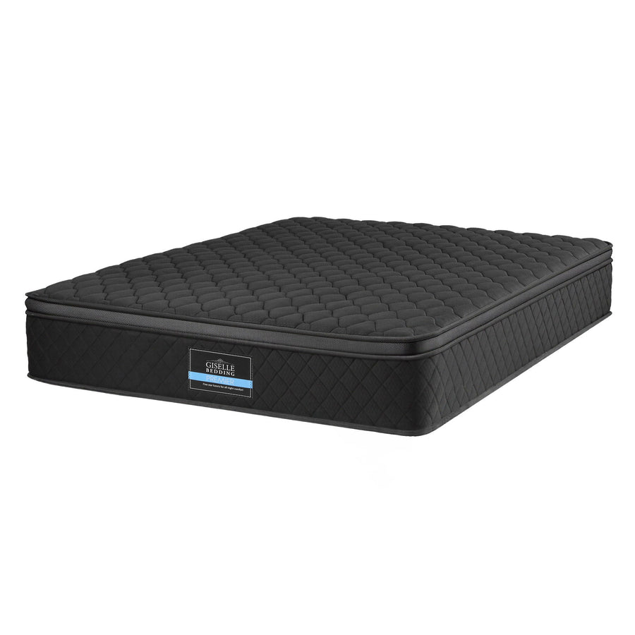 Giselle Bedding Double Mattress 34cm Euro Top with 5-Zone Pocket Spring Support Black, image 4