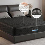 Giselle Bedding Double Mattress 34cm Euro Top with 5-Zone Pocket Spring Support Black, image 5