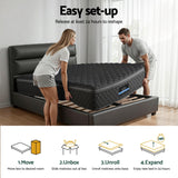 Giselle Bedding Mattress 34cm 5-Zone Pocket Spring Egg-crate Memory Foam King Single - Extra Image