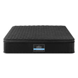 Giselle Bedding Queen Mattress 34cm Euro Top with 5-Zone Pocket Spring Support Black