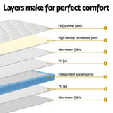 22cm Giselle Mattress Double Size - 45-Degree Angle