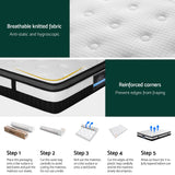 Ariel Vitality Mattress - 5 Zoned Pocket Spring Mattress - Medium/Firm - KING - Close-Up Angle