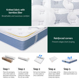 26cm Mattress Bed Giselle Single - Close-Up Angle