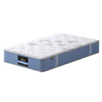 Giselle king single 25cm Euro Top pocket spring mattress, white and blue, Euro Top quilted surface