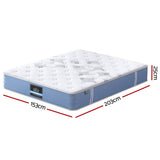 25cm Giselle Mattress Queen Bed Pocket Spring Mattresses - Side View