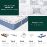 26cm Mattress Bed Giselle Queen - Rear View
