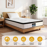 Giselle Bedding 30cm Mattress Pocket Spring Medium Firm Foam Euro Top Single - 45-Degree Angle