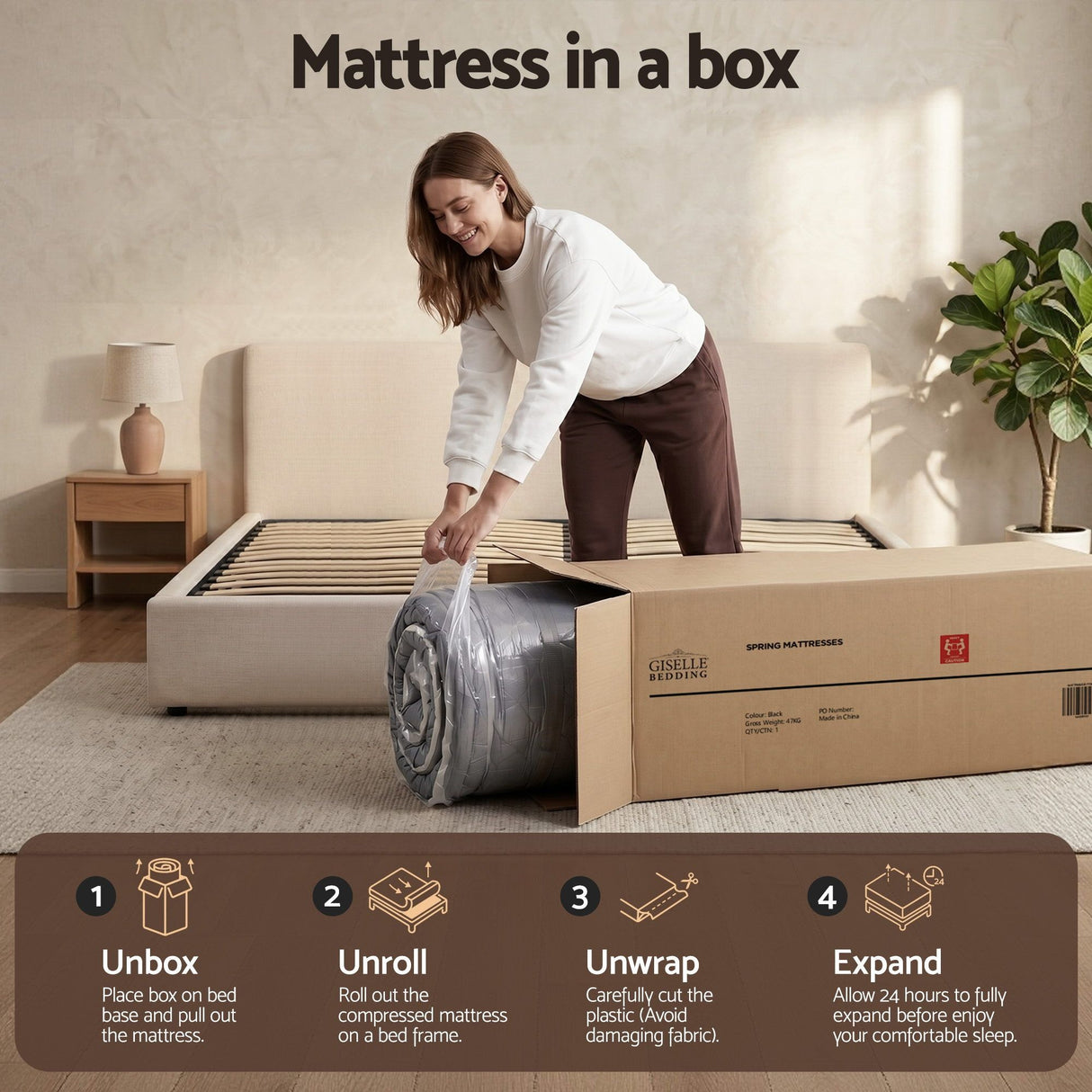 Giselle Bedding 36cm Mattress Cool Gel Memory Foam Double