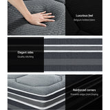 Giselle Bedding 36cm Mattress Cool Gel Memory Foam Double - Rear View