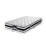 Double Mattress Euro Top Memory Foam Non-woven Pocket Spring - Front View
