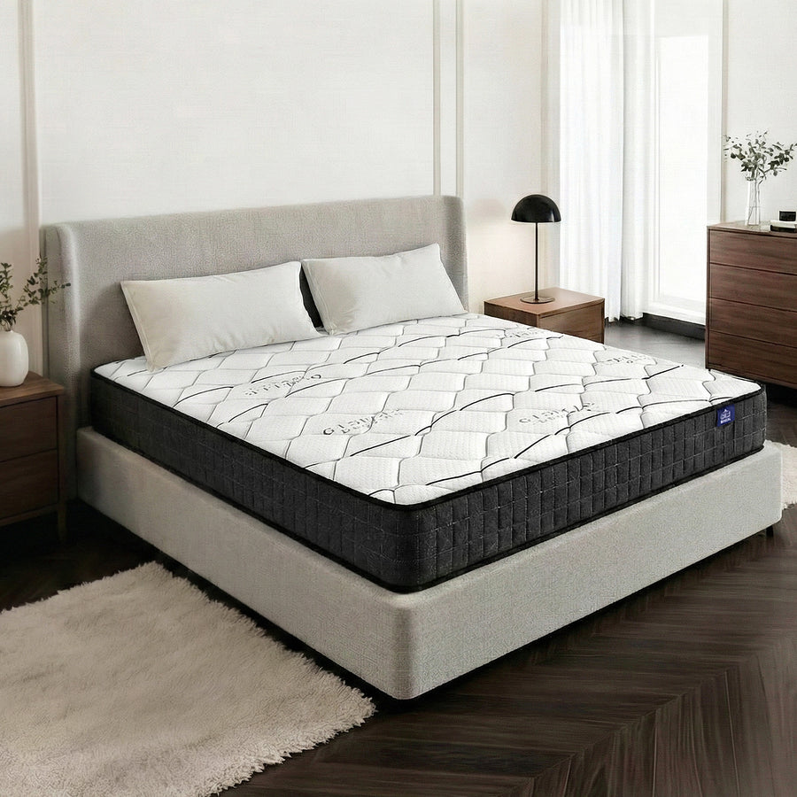 Giselle Bedding double Bonnell spring mattress, 16cm medium firm with knitted cover