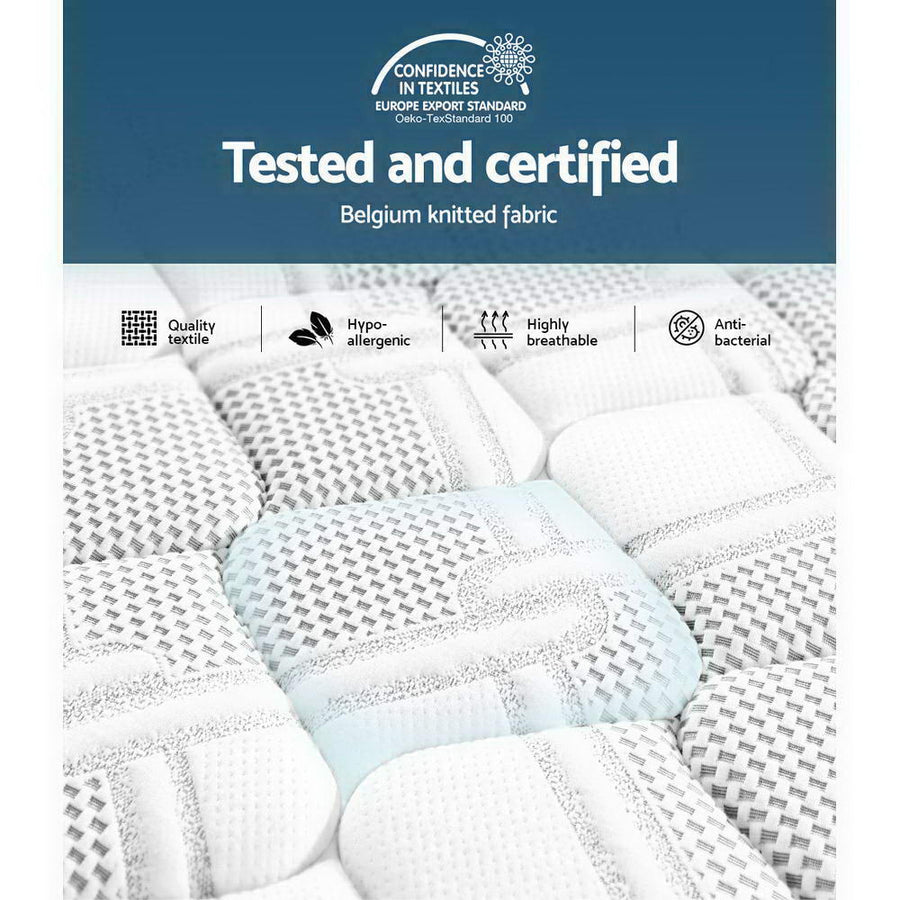 Giselle Bedding king flippable mattress, 36cm cool gel memory foam with pocket springs, 7-zoned pocket spring system