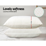 Giselle Bedding Memory Foam Pillow 19cm Thick Twin Pack - Top-Down View