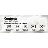 Giselle Bedding Memory Foam Pillow 19cm Thick Twin Pack - Rear View
