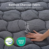 Levitex King Single Mattress 25 cm Hybrid Pocket Spring with 4cm Egg Crate Foam for Deep Sleep Bamboo Charcoal Fabric - Low Angle